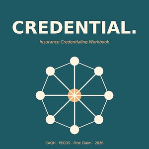 Therapist Insurance Credentialing Workbook | CAQH + PECOS Setup, Payer Tracker, Application Checklists | Editable PDF + Word