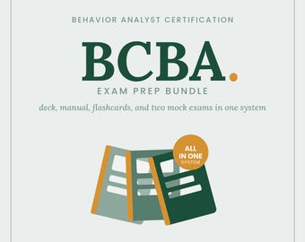 BCBA Exam Prep Bundle 2026 | 66-Slide Deck, 80 Practice Questions, Flashcards + 60-Page Manual | Behavior Analyst BACB 6th Edition Prep