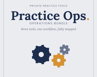 Therapist Practice Operations Bundle | Time Blocking + Caseload Revenue + Session Prep | Private Practice Tools | Editable PDF + Word