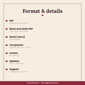 DSM-5-TR Differential Diagnosis Cheat Sheet | Decision Trees, Look-Alike Comparison Tables + Differential Pairs | Therapist PDF + Word image 5