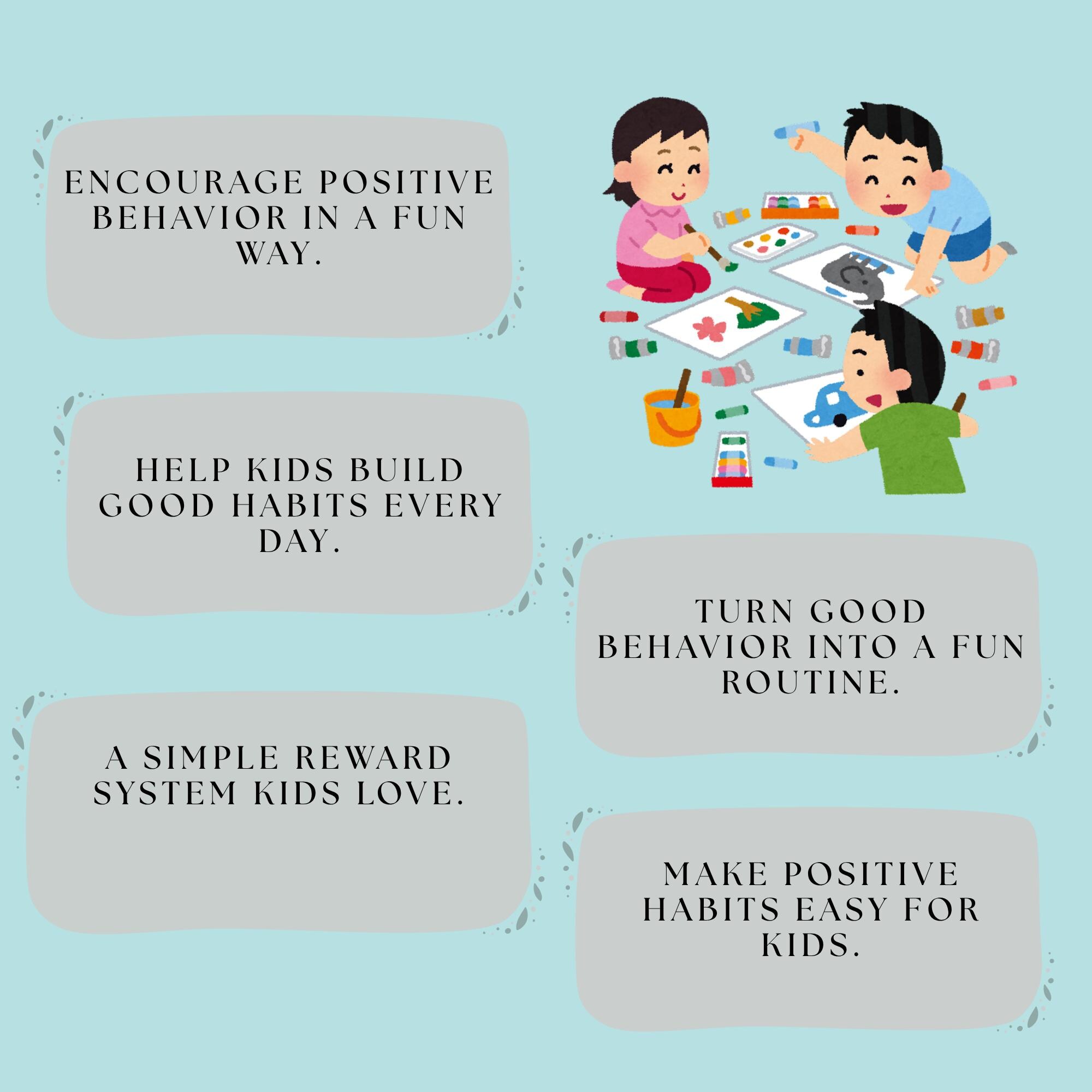 Positive Discipline Routine Chart Kids Behavior Chart Printable | Reward Chart for Kids | Positive ...