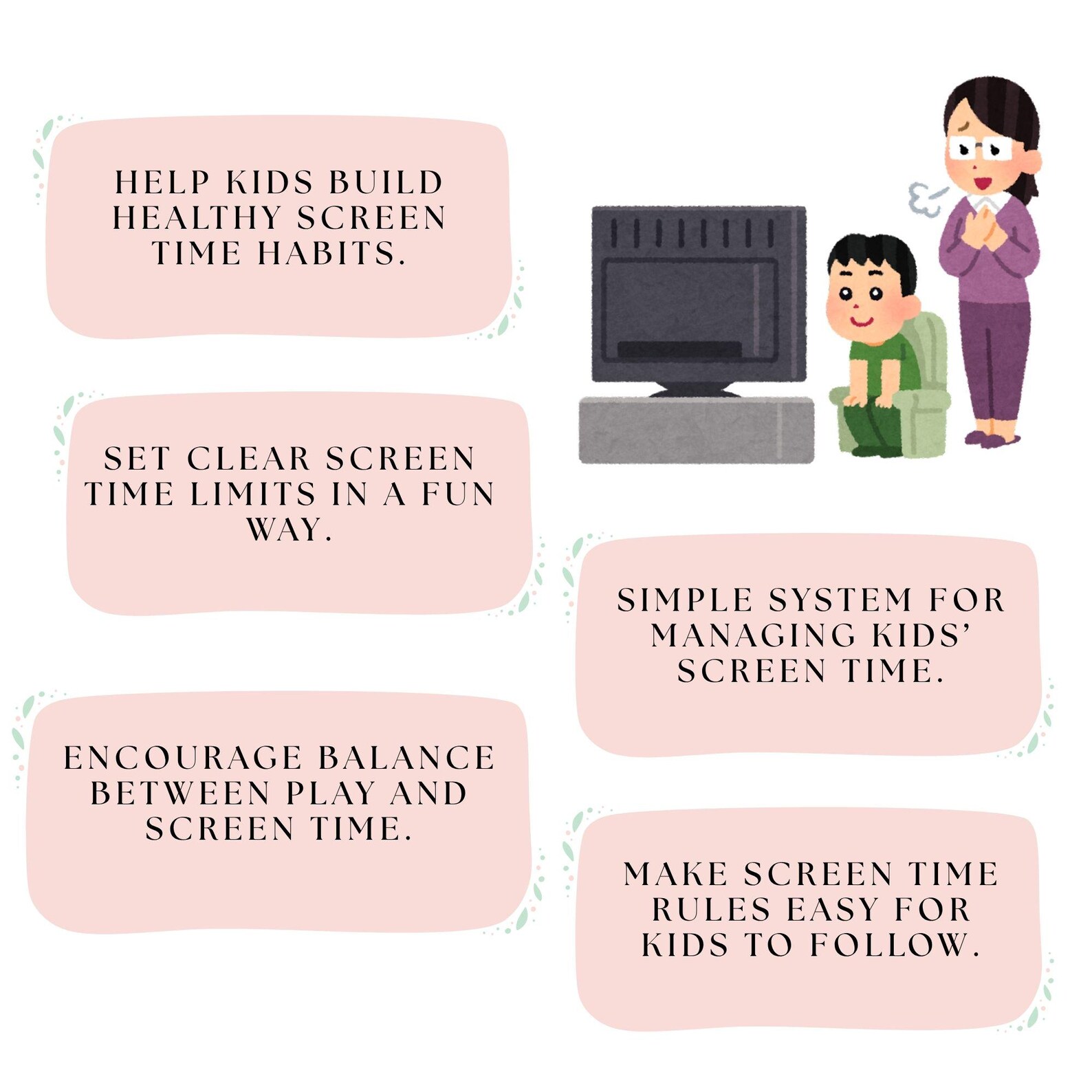 Kids Screen Time Chart Printable | Screen Time Rules for Kids | Daily ...