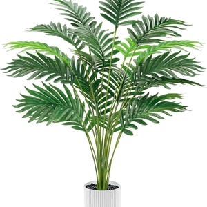 28" Artificial Desert Rose Palm Tree Fake Tropical Potted Plant Indoor Outdoor White Pot