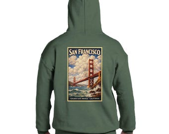 Golden Gate Dreams Hoodie, San Francisco Adventure Hoodie, Pacific Coast Classic, Unisex Heavy Blend Pullover