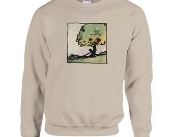 The Listening Tree Sweatshirt: Watercolor Calm Simplicity | Cozy Heavy Blend Crewneck | Gift for Art Lover