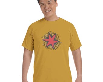 Rebel Star Chaos T-Shirt, Beautiful Disorder Tee, Comfort Colors Unisex Heavyweight Crewneck, Grunge Aesthetic Shirt, Gift for Him Her