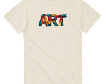 Art In Motion T-Shirt, Expressive Brushstroke Graphic Tee, Creative Freedom Shirt, Artist Gift, Unisex Heavyweight Cotton Casual Streetwear