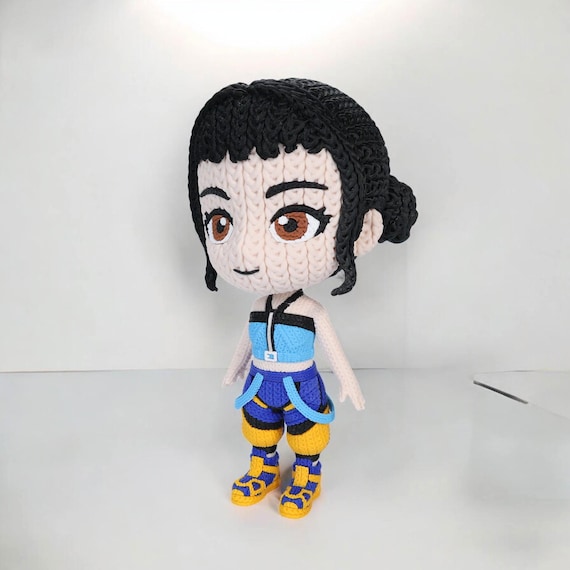 Demon Hunter Fantasy Character 3D Printed Figure | Crochet-Style Warrior Collectible | Desk Decor | Gamer Gift