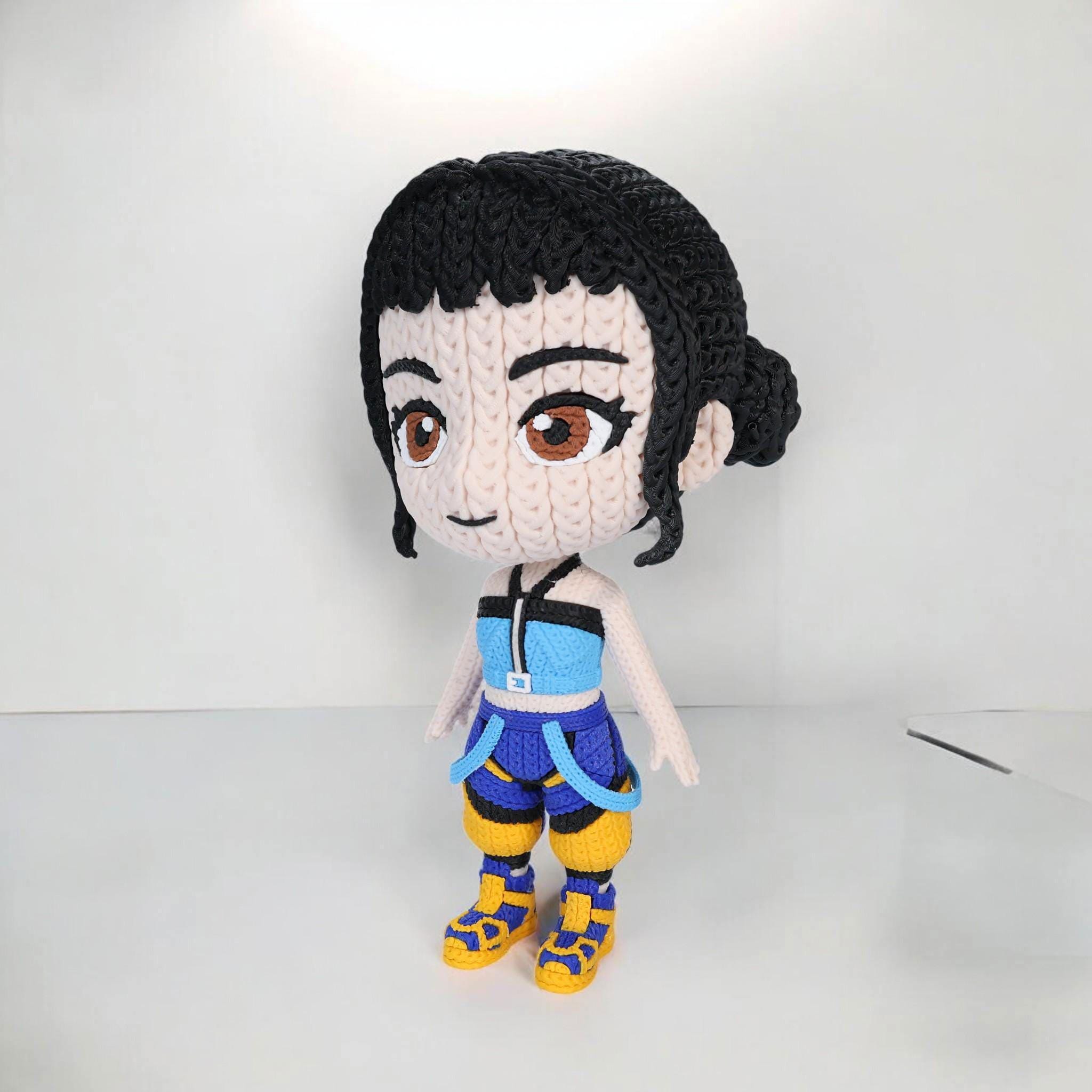 Demon Hunter Fantasy Character 3D Printed Figure | Crochet-Style Warrior Collectible | Desk Decor | Gamer Gift — photo 1 of 7