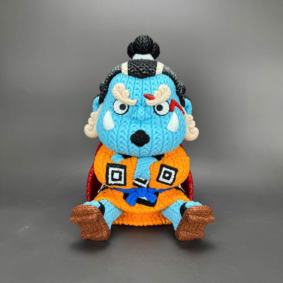Ocean Guardian Figurine, 3D Printed PLA with Crochet-Style Texture, Full Size or Mini, Fantasy Character Collectible