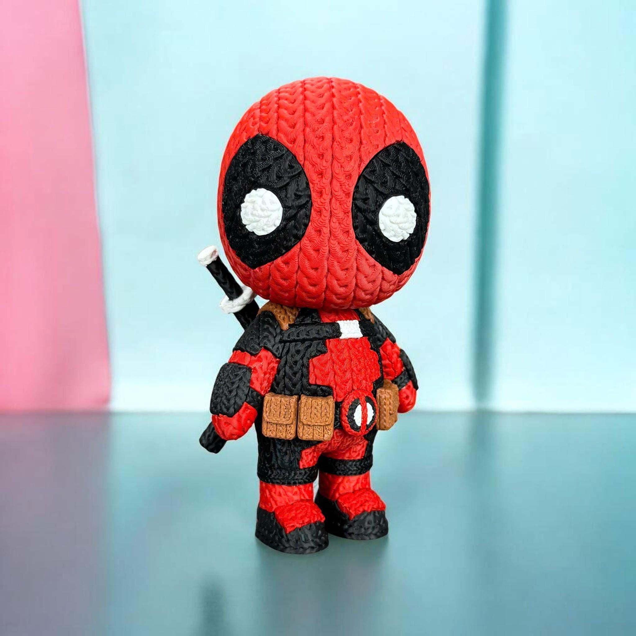 Red Mercenary Fantasy Character 3D Printed Figure | Crochet-Style Warrior Collectible | Gaming Room Decor | Gamer Gift — photo 1 of 11