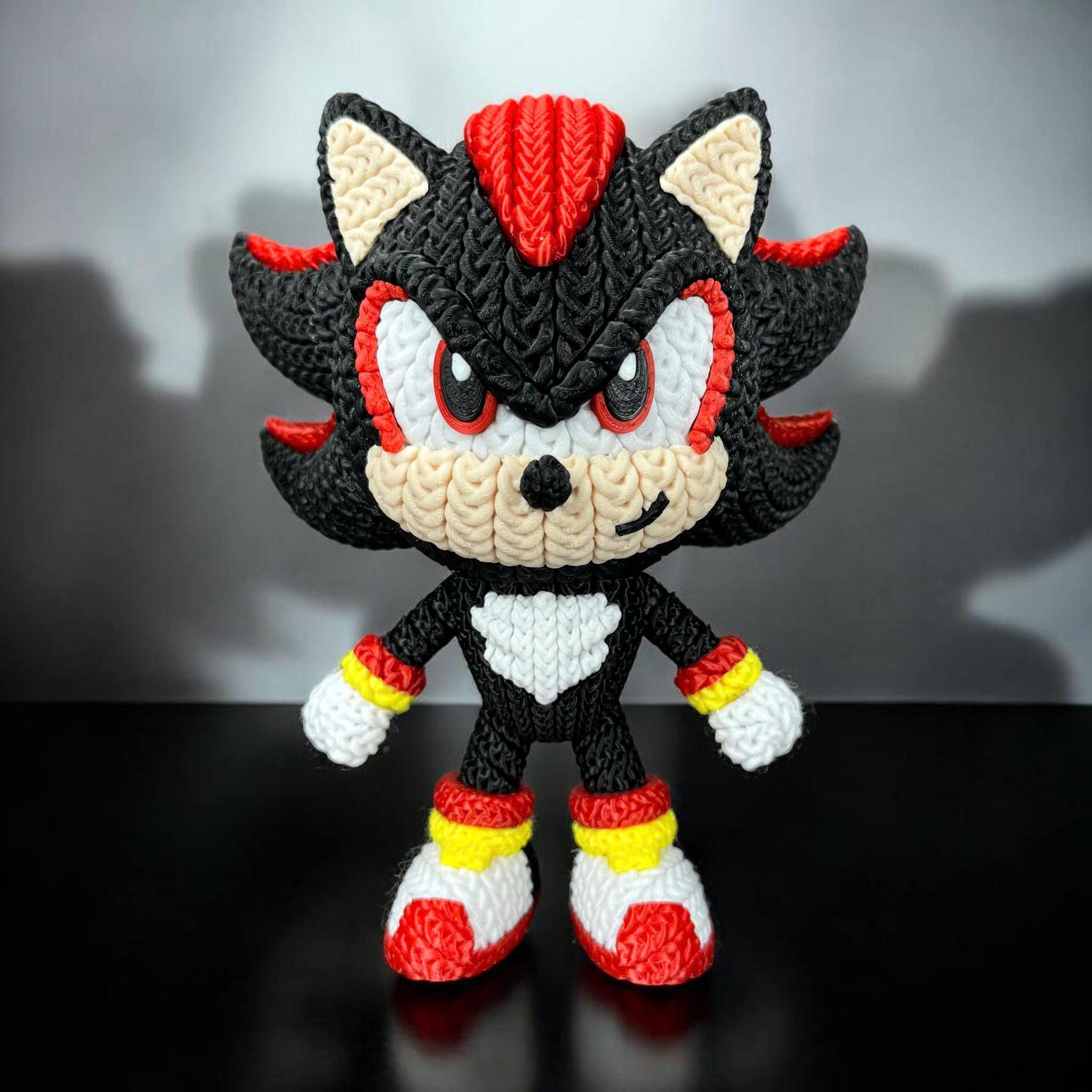 Dark Hedgehog 3D Printed Figure | Crochet-Style Animal Collectible | Office Decor | Animal Lover Gift — photo 1 of 15