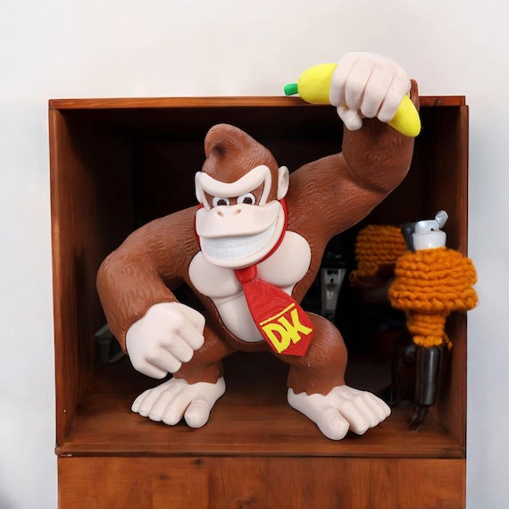 Jungle Gorilla Animal 3D Printed Figure | Crochet-Style Animal Collectible | Shelf Collectible | Animal Lover Gift