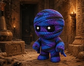 Mummy Figurine, 3D Printed Knitted-Style Halloween Decor, Cute Spooky Monster, Shelf and Desk Collectible — photo 14 of 20