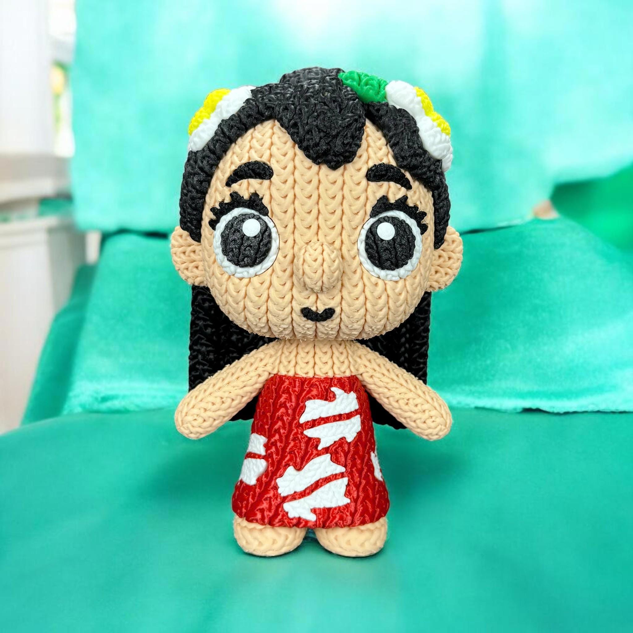 Island Girl Amigurumi Doll | Crochet Style Tropical Doll Toy | Desk Collectible | Leilani Lab Experiment — photo 1 of 10