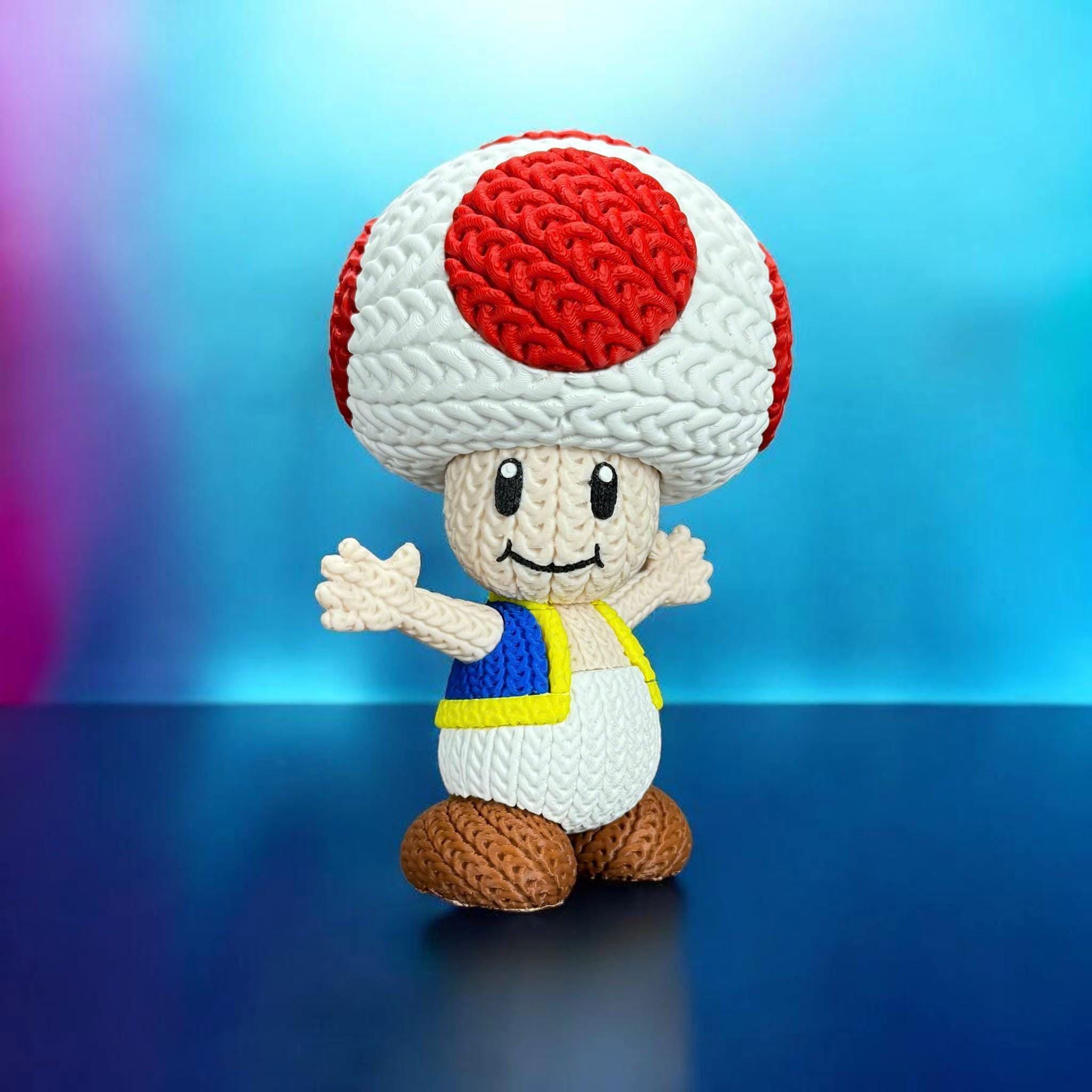 Mushroom Friend 3D Printed Figure | Crochet-Style Character Collectible | Office Decor | Collector Gift — photo 1 of 8