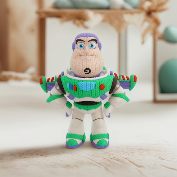 Toy Astronaut Amigurumi Style Figure - 3D Printed Crochet Texture Astronaut - Sci Fi Desk Collectible