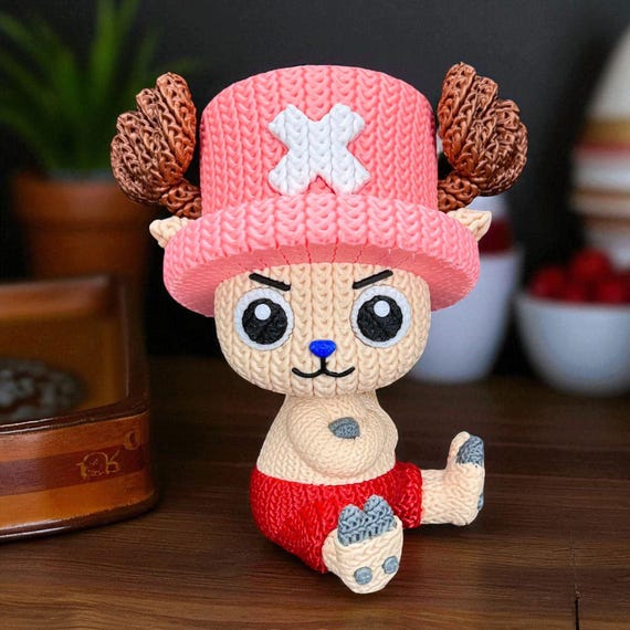 Fantasy Healer Figurine, 3D Printed PLA with Crochet-Style Texture, Fantasy Desk and Shelf Decor