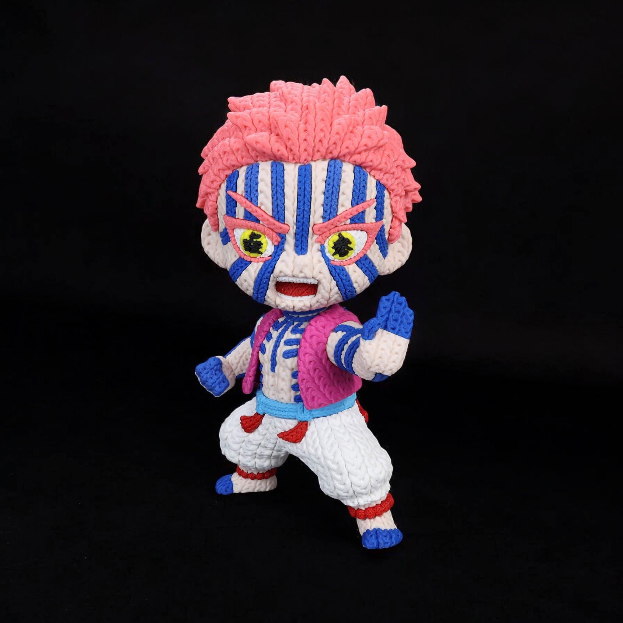 Crimson Fighter Fantasy Character 3D Printed Figure | Crochet-Style Warrior Collectible | Office Decor | Gamer Gift — photo 1 of 6
