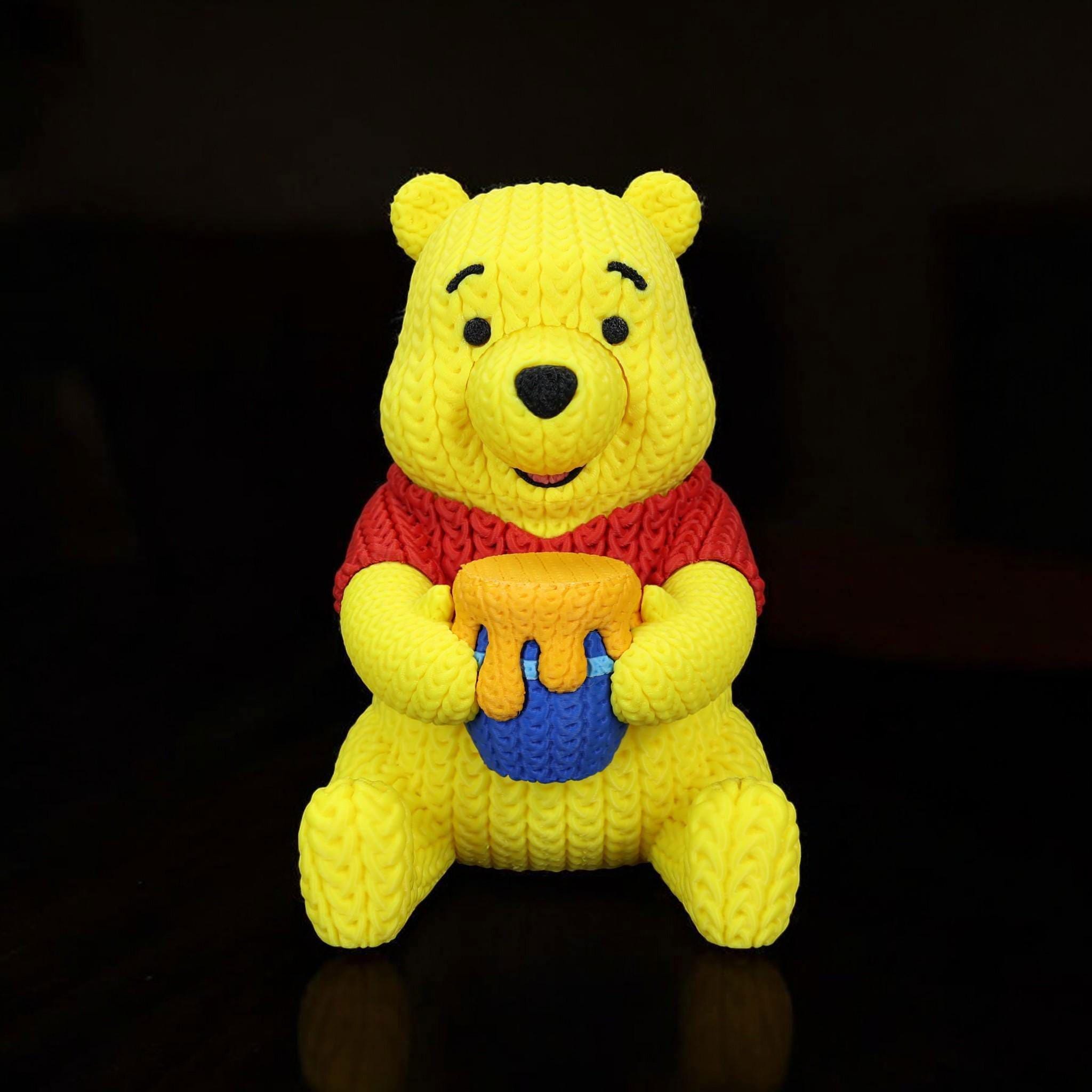 Honey Bear 3D Printed Figure | Crochet-Style Animal Collectible | Office Decor | Animal Lover Gift — photo 1 of 8