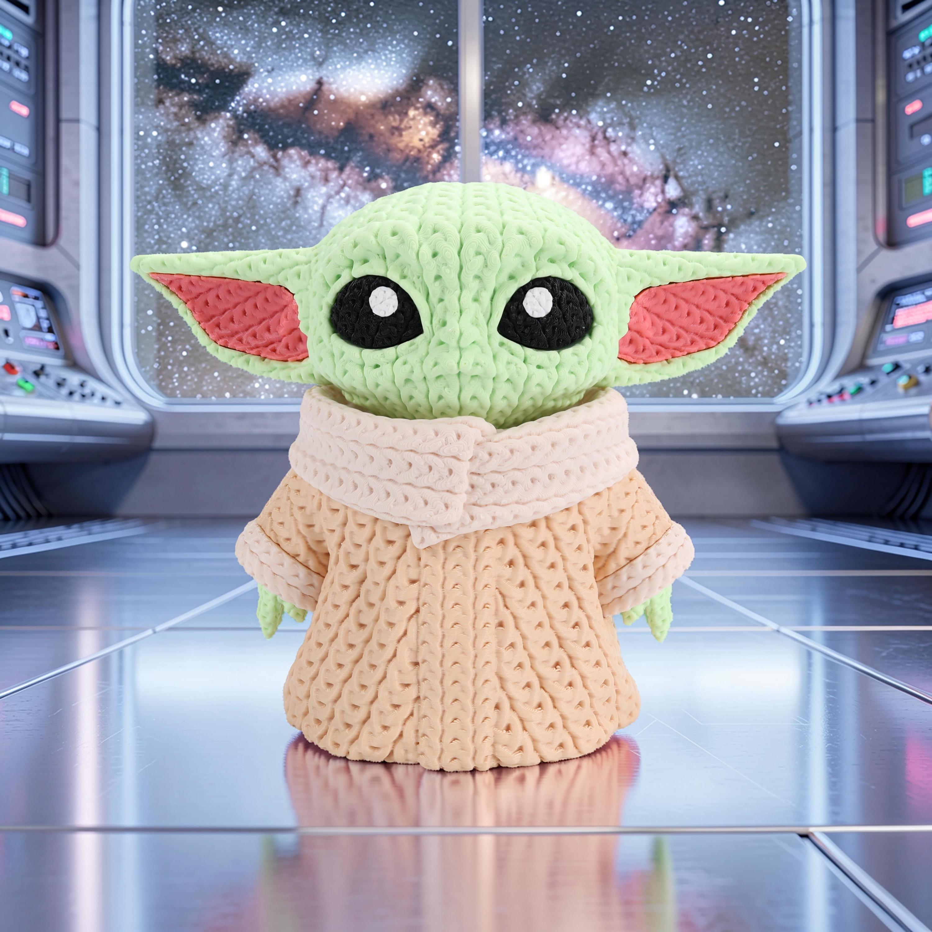 Green Space Child Fantasy Character 3D Printed Figure | Crochet-Style Character Collectible | Shelf Collectible | Collector Gift — photo 1 of 8