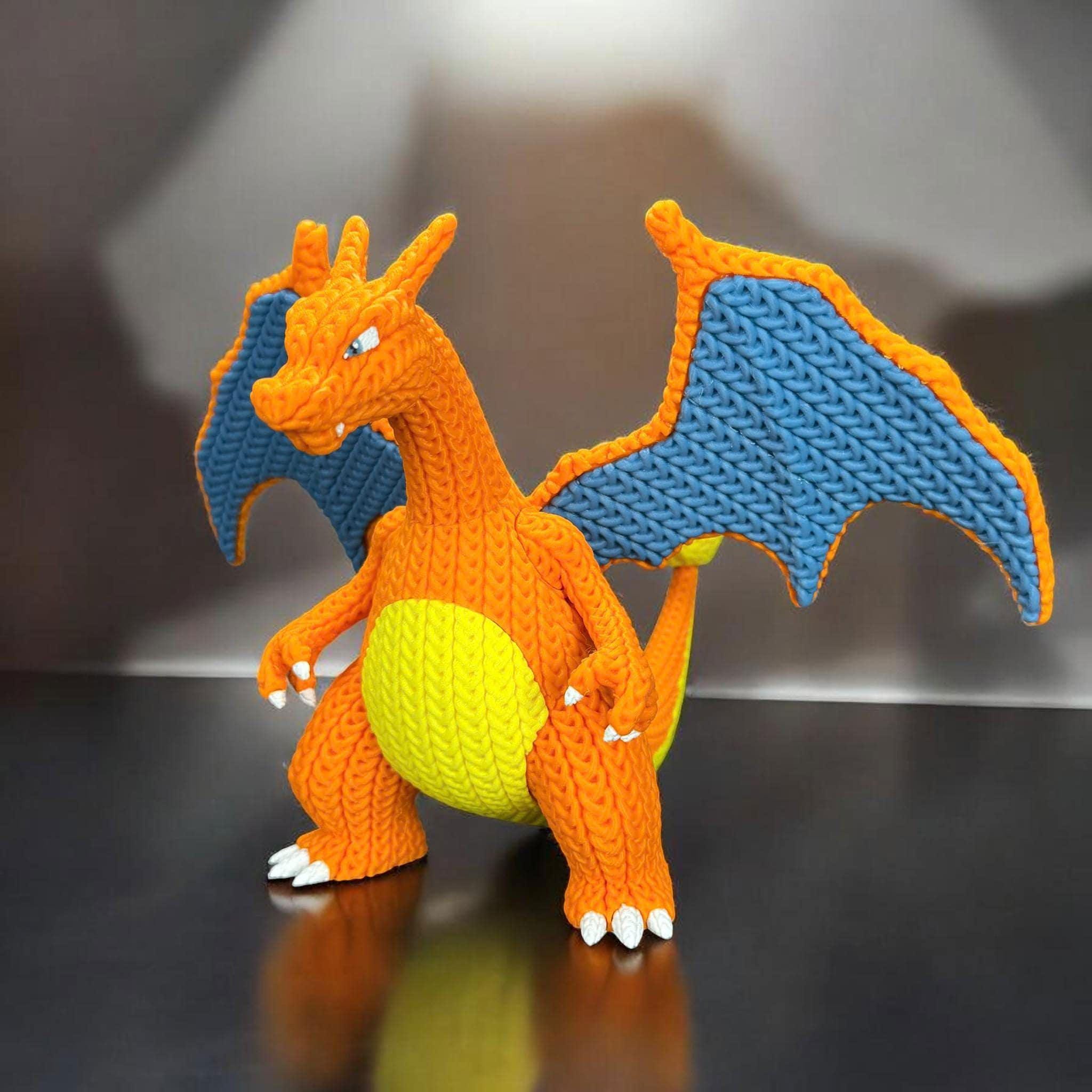 Ember the Fire Dragon 3D Printed Figure | Crochet-Style Character Collectible | Office Decor | Collector Gift — photo 1 of 8