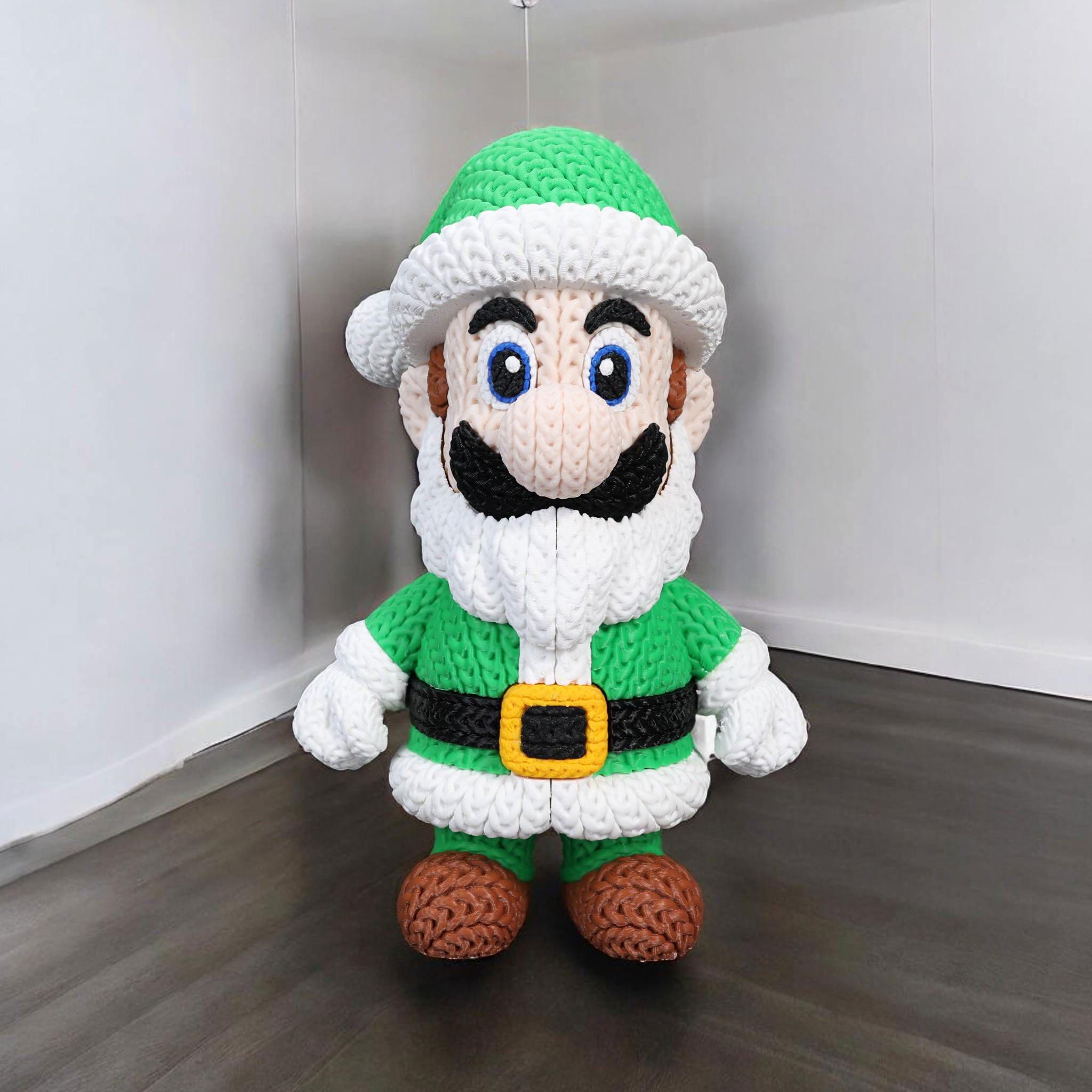 Holiday Plumber 3D Printed Figure | Crochet-Style Character Collectible | Desk Decor | Collector Gift — photo 1 of 7