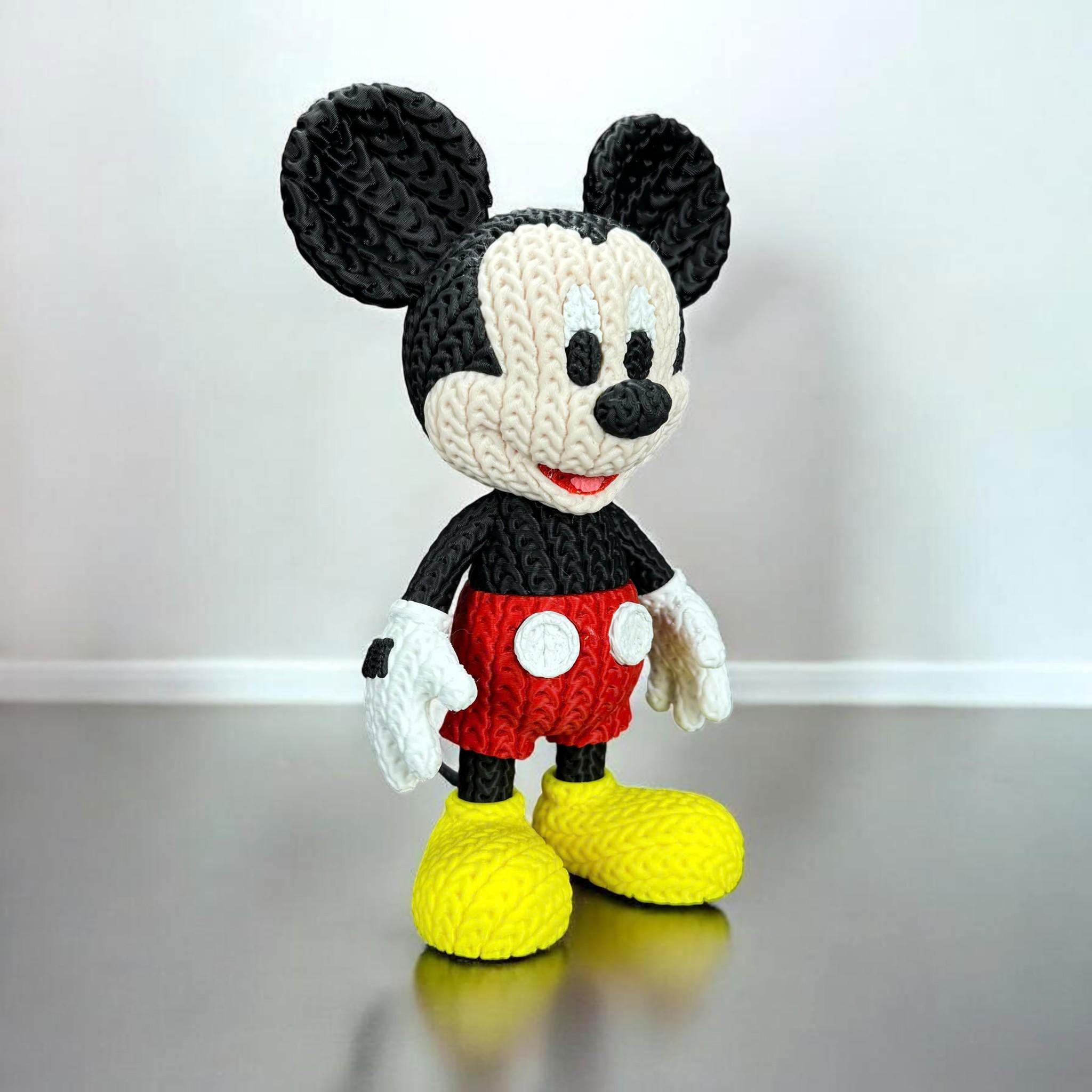 Classic Mouse 3D Printed Figure | Crochet-Style Animal Collectible | Shelf Collectible | Animal Lover Gift — photo 1 of 8