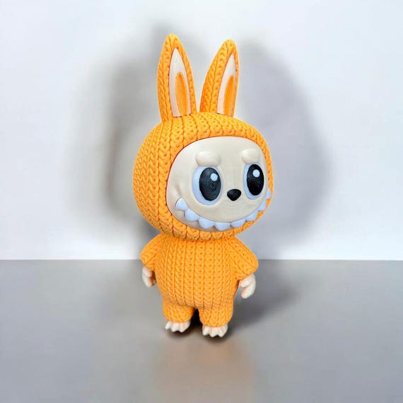 Nibble the Mischief Creature 3D Printed Figure | Crochet-Style Creature Collectible | Gaming Room Decor | Monster Fan Gift
