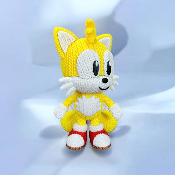 Twin Tail Fox Fantasy Creature 3D Printed Figure | Crochet-Style Creature Collectible | Shelf Collectible | Monster Fan Gift