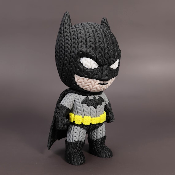 Dark Vigilante Fantasy Character 3D Printed Figure | Crochet-Style Warrior Collectible | Desk Decor | Gamer Gift