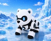 Baby Nova Bear Robot Figurine, 3D Printed Sci Fi Polar Bear, Futuristic Animal Collectible, Desk Decor Gift — photo 5 of 8