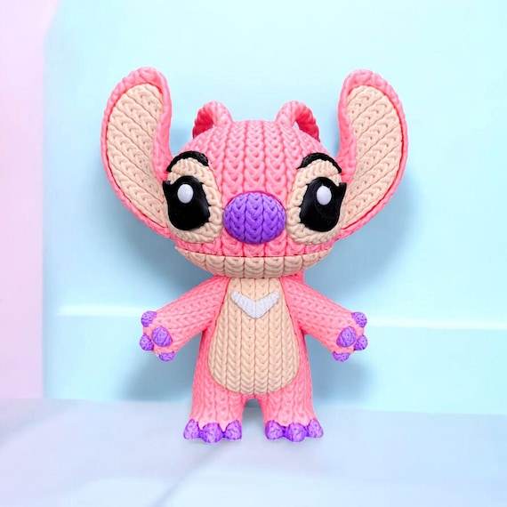 Standing Pink Alien 3D Printed Figure | Crochet-Style Creature Collectible | Desk Decor | Monster Fan Gift