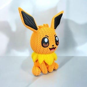 Maple the Woodland Fox Fantasy Creature 3D Printed Figure | Crochet-Style Creature Collectible | Shelf Collectible | Monster Fan Gift