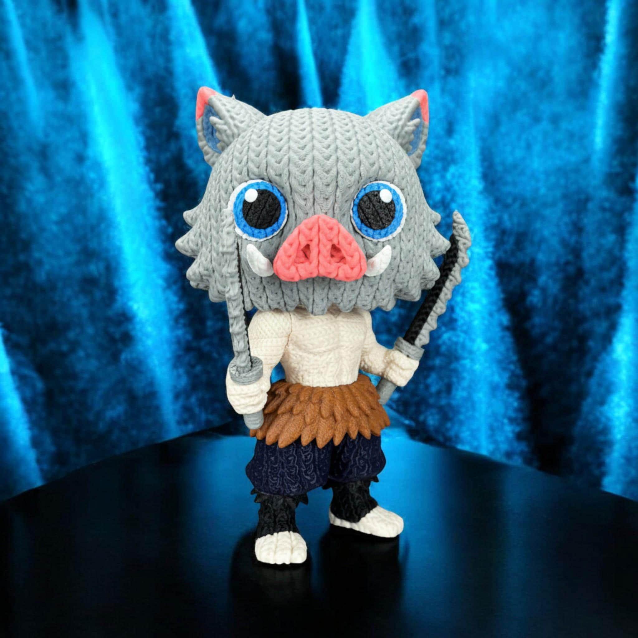 Wild Boar Warrior Fantasy Character 3D Printed Figure | Crochet-Style Creature Collectible | Desk Decor | Monster Fan Gift — photo 1 of 13
