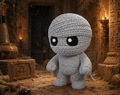 Mummy Figurine, 3D Printed Knitted-Style Halloween Decor, Cute Spooky Monster, Shelf and Desk Collectible — photo 8 of 20