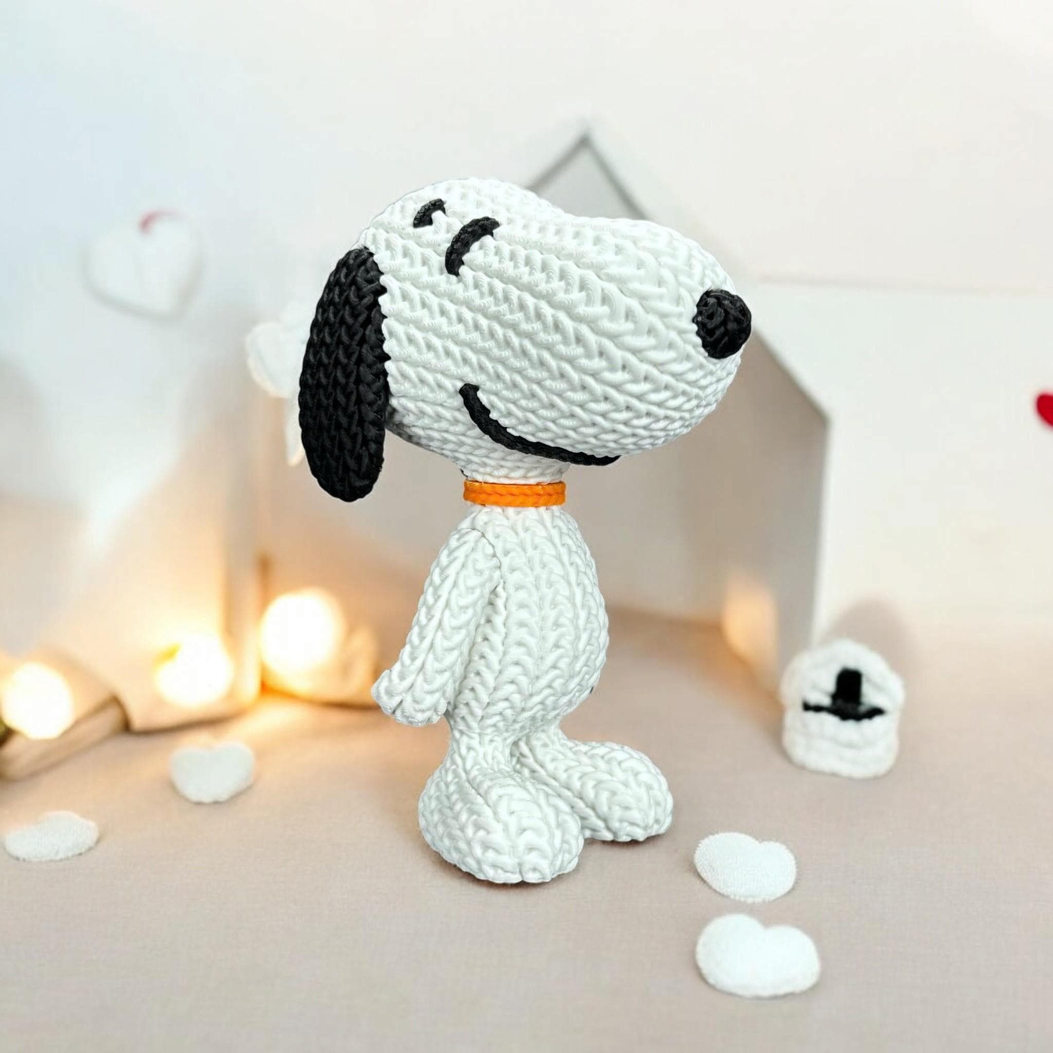 Dog Amigurumi Beagle 3D Printed Figure | Crochet-Style Animal Collectible | Office Decor | Animal Lover Gift — photo 1 of 8
