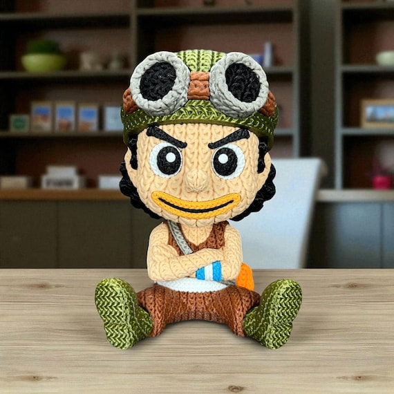Sharpshooter Adventurer Figurine, 3D Printed PLA with Crochet-Style Texture, Full Size or Mini, Fantasy Collectible
