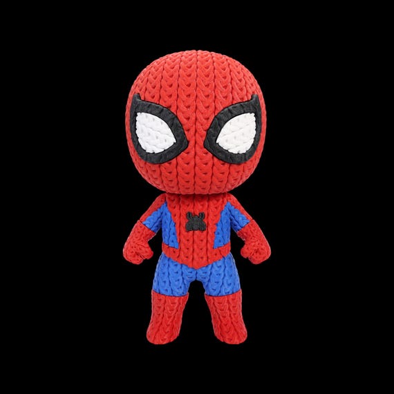 Webster the Wall Crawler Fantasy Character 3D Printed Figure | Crochet-Style Warrior Collectible | Gaming Room Decor | Gamer Gift
