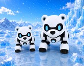 Baby Nova Bear Robot Figurine, 3D Printed Sci Fi Polar Bear, Futuristic Animal Collectible, Desk Decor Gift — photo 6 of 8