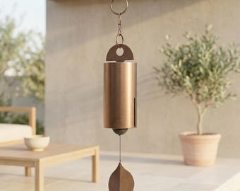Deep Tone Metal Wind Chime, Rustic Bell Wind Chime Outdoor, Zen Serenity Wind Chime, Minimalist Garden Patio Hanging Decor