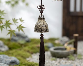 Feng Shui vindspel kinesisk knut, metallvindklockor, japansk vindspel, zenträdgård uteplats balkongdekor