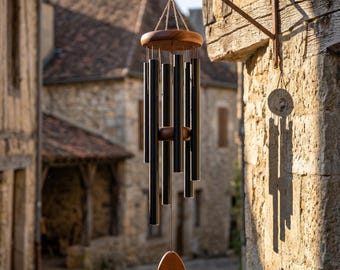 Carillon éolien en métal ton profond, Carillon éolien extérieur en tube d'aluminium, Cadeau carillon éolien Sympathy, Carillons de jardin commémoratifs, Décoration de terrasse