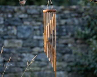 18 buizen windgong Scandinavische stijl, diepkleurige metalen windgong, buiten hangend windgong tuinterras decor, ontspannend geluid klokkenspel