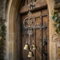 Witch Wind Chime Pendant, Witch Bells for Door, Wiccan Protection Wind Chime, Spiritual Hanging Decor, Pagan Good Luck Charm