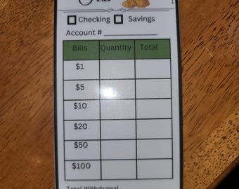 Reusable Teller Slip