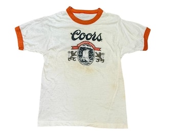 Vintage 87 Coors Bankett Beer Ringer Tee | “Geboren in East LA” Universal Studios