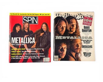Vintage Metallica Magazine Lot – SPIN 1991 & Rolling Stone Special Issue Grunge Rock Bundle