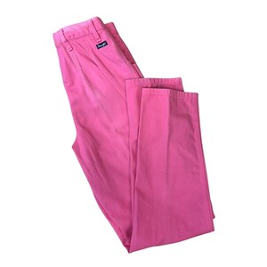 Vintage Wrangler Pink Jeans – High Waisted 100% Cotton Denim – 90s Western Straight Leg Pants Bild 3
