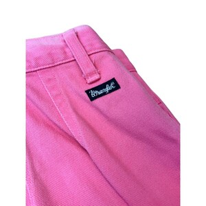 Vintage Wrangler Pink Jeans – High Waisted 100% Cotton Denim – 90s Western Straight Leg Pants Bild 2